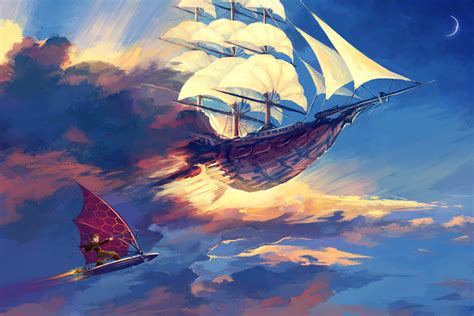 Artwork Fantasy Art Ship Sailing Ship Treasure Planet Wallpaper ...