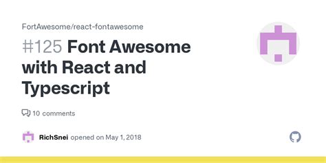 Font Awesome with React and Typescript · Issue #125 · FortAwesome/react-fontawesome · GitHub