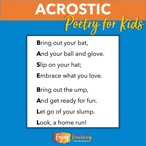 Acrostic Poem Examples