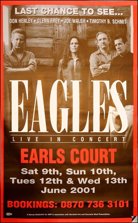 The Eagles - Original Earls Court poster 60" x 40" size | Vintage ...