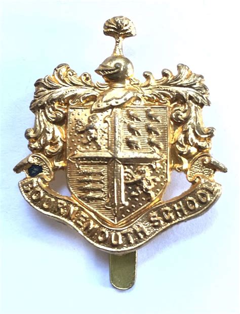 Bournemouth School OTC rare brass cap badge