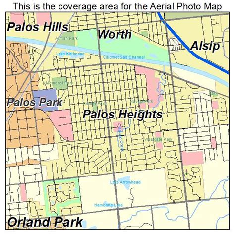 Aerial Photography Map of Palos Heights, IL Illinois