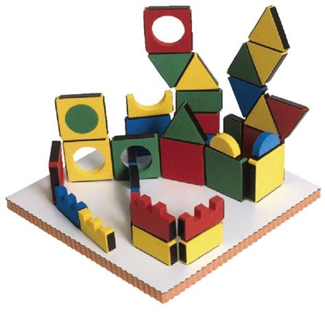 Magnetic Building Shapes and Board - 54 Pieces