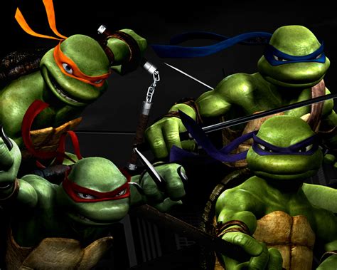 Desktop Wallpaper: Ninja Turtles All Team 3D HD Wallpaper