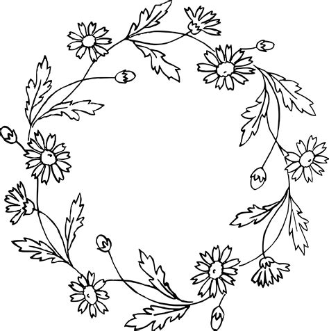 Floral Wreath Clip Art & Vector Images | Wreath clip art, Vintage flower tattoo, Floral wreath ...