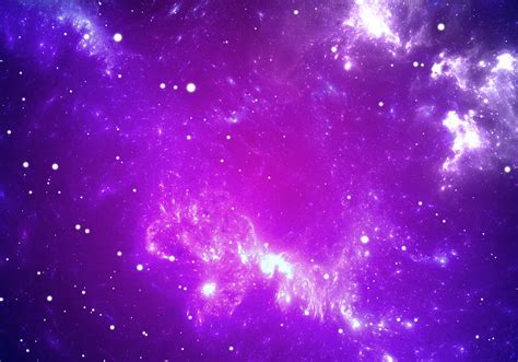 Space background with purple nebula and stars Digital Art by Peter Jurik - Pixels