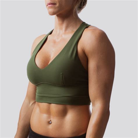 The Double Cross Sports Bra (Tactical Green) - Born Primitive