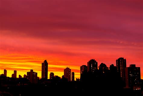 Silhouette of City Buildings during Sunset · Free Stock Photo