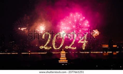 2024 New Year Fireworks Show Stock Photo 2377661251 | Shutterstock