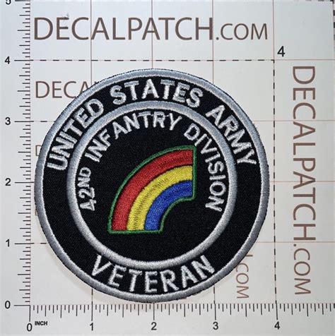 US Army 42nd Infantry Division Veteran Patch - Decal Patch - Co