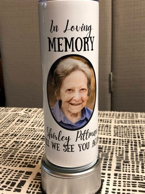 Memorial Memory Skinny Tumblers Water Bottles Coffee Mugs | Etsy