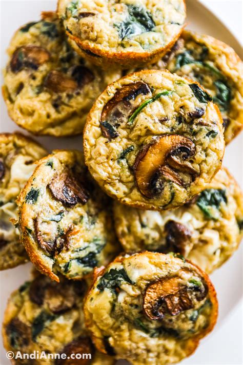 Mushroom Spinach Quiche Muffins