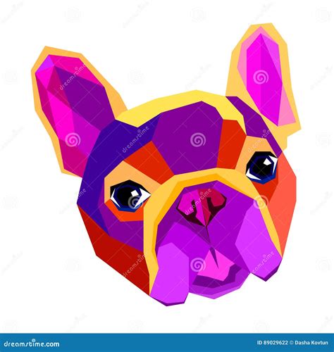 Dog Breed Cute Pet Animal Bulldog French Stock Vector - Illustration of ...