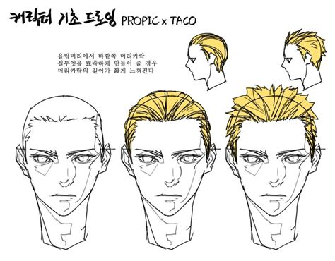 an anime character's face with different hair styles and facial ...