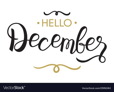 Hello December Calligraphy