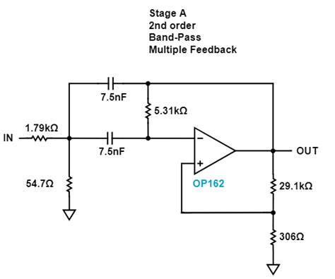 operational amplifier - Bandpass Filter: Single supply op amp design ...