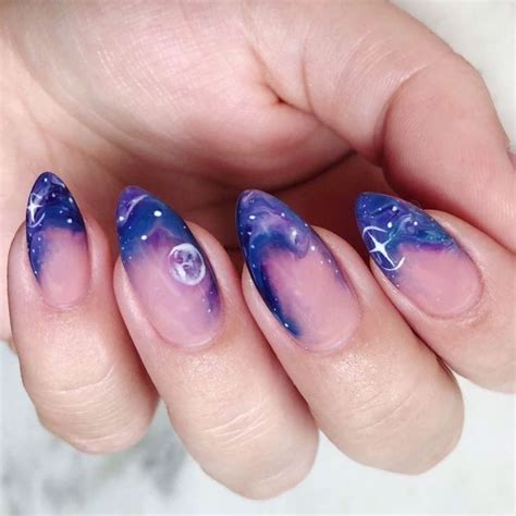 51 Trendy Moon Nail Art Designs You Need To Try | Moon nails, Gel nail art designs, Nail art designs