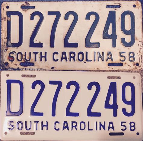 1958 License Plate Plate Collection and Restoration. 1958 South Carolina License Plate 8 of 50 ...