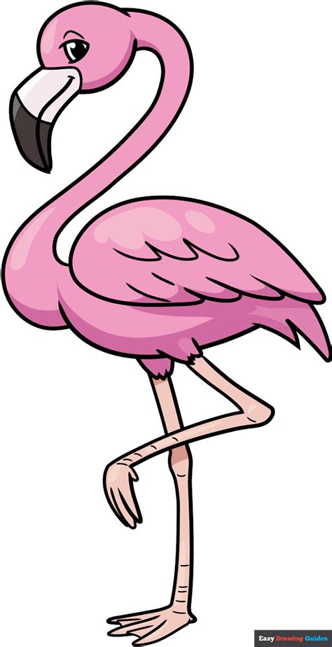 How to Draw a Cartoon Flamingo - Really Easy Drawing Tutorial