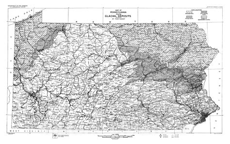 Map : Glacial deposits outside the Wisconsin terminal moraine in Penns ...