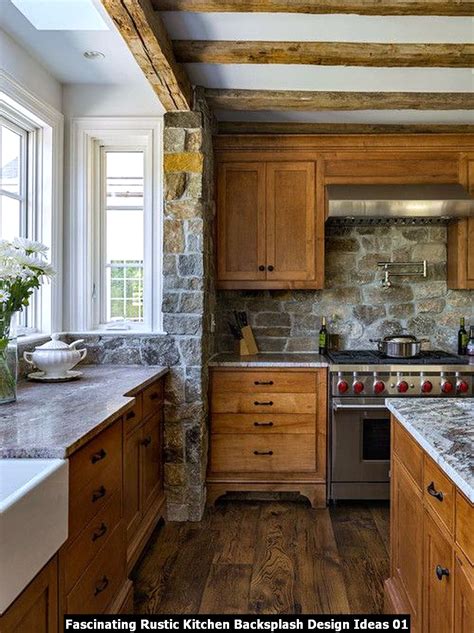 Fascinating Rustic Kitchen Backsplash Design Ideas - PIMPHOMEE