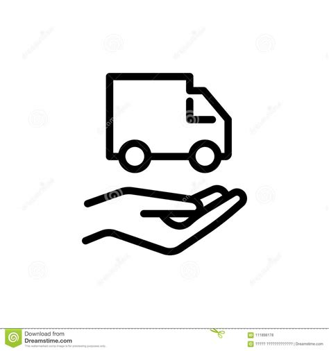 Truck flat icon stock vector. Illustration of commercial - 111898178