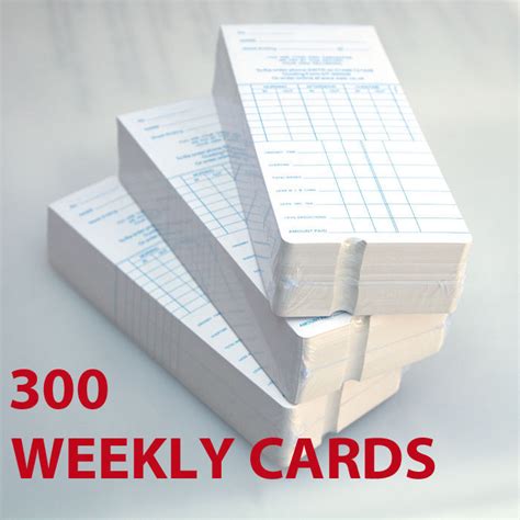 300 Weekly Payroll Cards For Employee Time Attendance Bundy Clock Recorder - HISEN