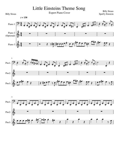 Little Einsteins Theme - Expert Piano Version sheet music for Piano download free in PDF or MIDI