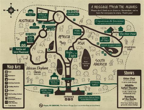 Baton Rouge Zoo Map and Brochure (2018 - 2023) | ThemeParkBrochures.net