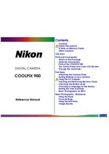 Nikon Coolpix 900 Printed Manual