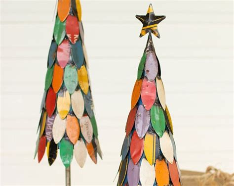 Set of 2 Metal Christmas Trees - Etsy