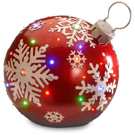 National Tree Company 18-in Ornament Free Standing Decoration with Multicolor LED Lights at ...