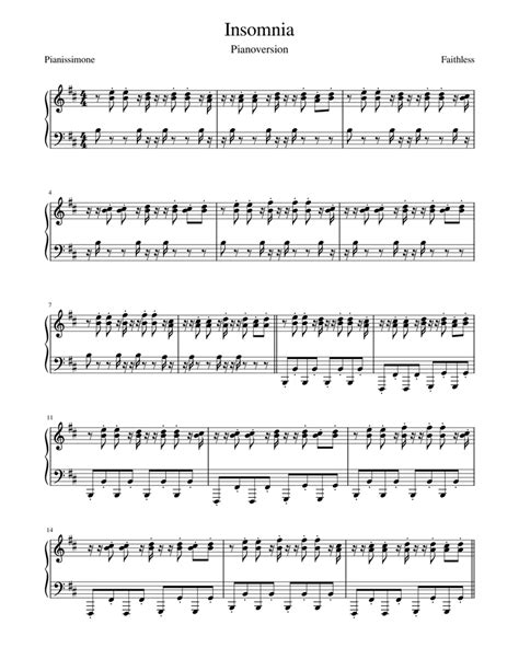 Insomnia Sheet music for Piano (Solo) | Musescore.com