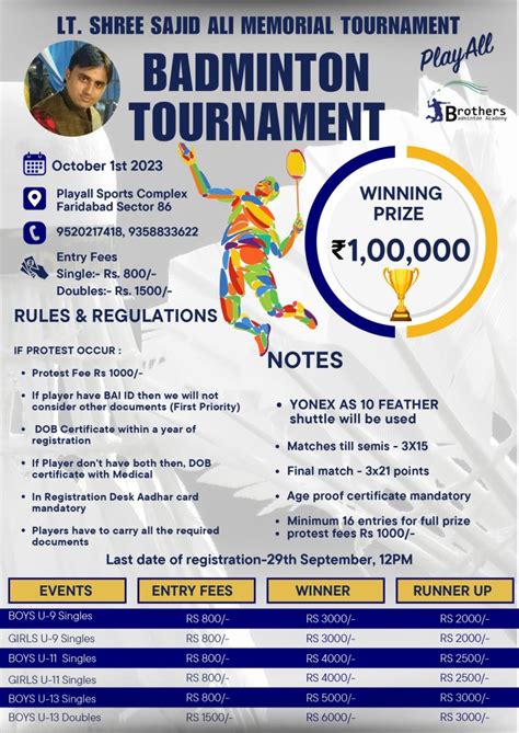 UPCOMING BADMINTON TOURNAMENTS 2023 – Badmintonpb