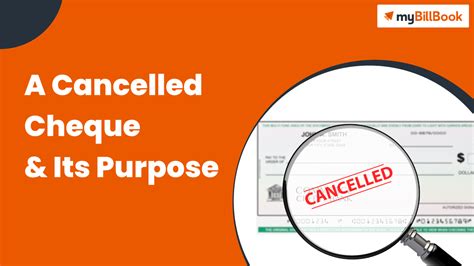 Cancelled Cheque | How to write a Cancelled Cheque | myBillBook