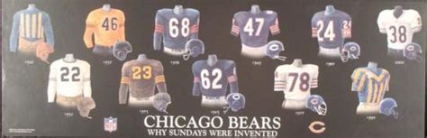 Chicago Bears Jersey History Picture Plaque 1920-2000