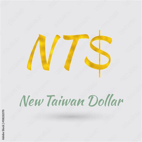 Golden New Taiwan Dollar Symbol Stock Vector | Adobe Stock