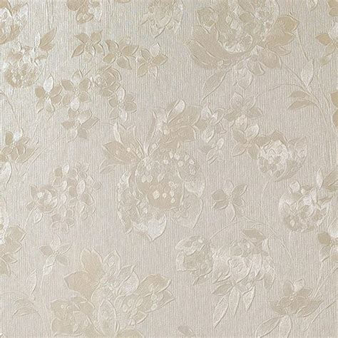 Graham & Brown Cream Shimmer Floral Silk Wallpaper-32-892 - The Home Depot