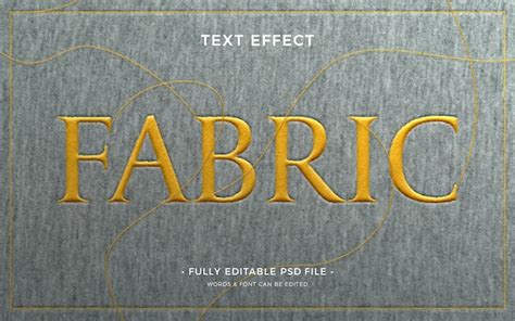 Premium PSD | Fabric text effect