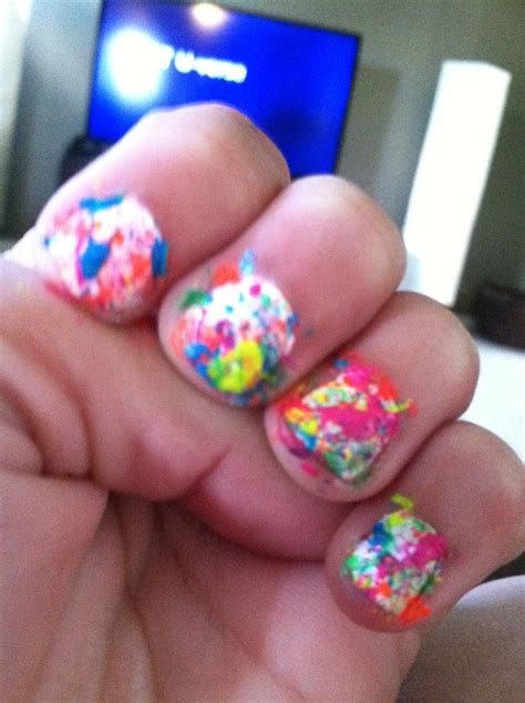 Paint splatter nails 😋💁😍💅 | Splatter nails, Nails, Paint splatter