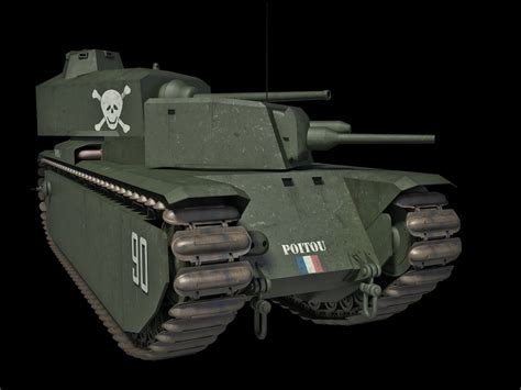 ArtStation - French super-heavy tank FCM F1 (never produced)