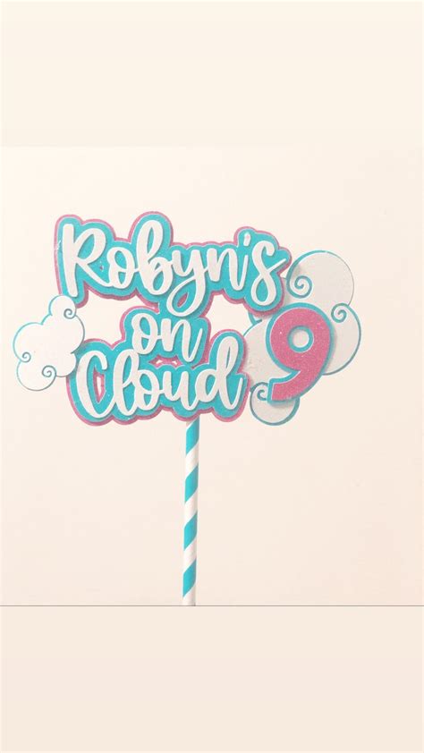 Cloud 9 Cake Topper Cloud Nine Cake Topper Cloud 9 Decor - Etsy