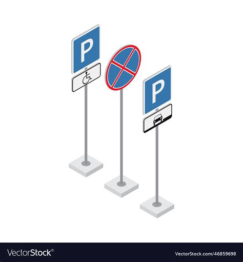 Parking road signs Royalty Free Vector Image - VectorStock