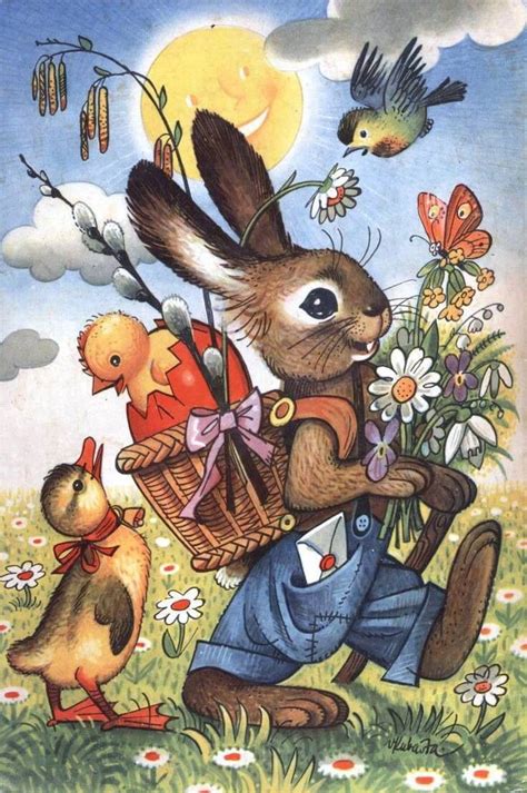 Ansicht | Vintage easter cards, Easter illustration, Easter art