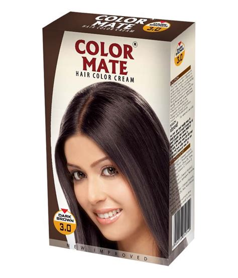 Color Mate Hair Color Dark Brown - 65 ml Pack of 2: Buy Color Mate Hair Color Dark Brown - 65 ml ...