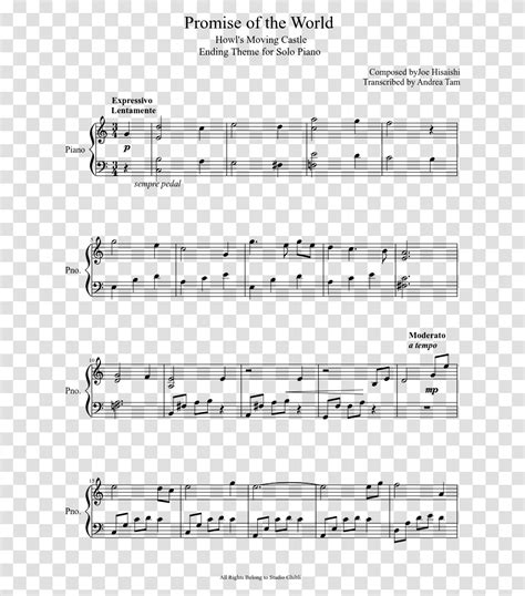 Ending Theme Of Howl S Moving Castle For Piano Katana Zero Nocturne Sheet Music, Gray, World Of ...