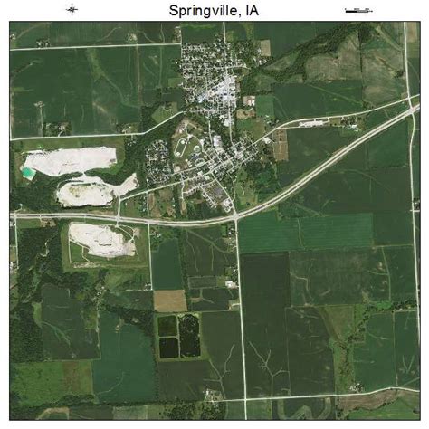 Aerial Photography Map of Springville, IA Iowa