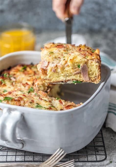 Ham and Cheese Breakfast Casserole - The Cookie Rookie