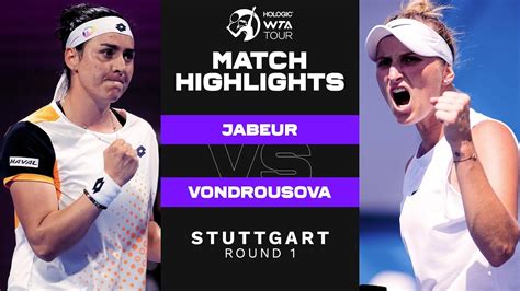 Ons Jabeur vs. Marketa Vondrousova | 2022 Stuttgart Round 1 | WTA Match ...