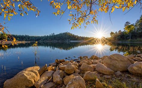 Download wallpapers Goldwater Lake, 4k, autumn, beautiful nature ...